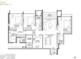 3 BHK K Raheja Amaltis