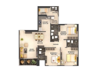 3 BHK Dosti Mezzo 22