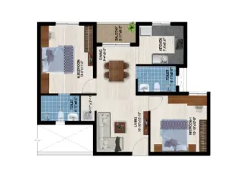 2 BHK L&T Island Cove