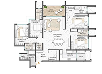 4 BHK Godrej Emerald Waters ICC