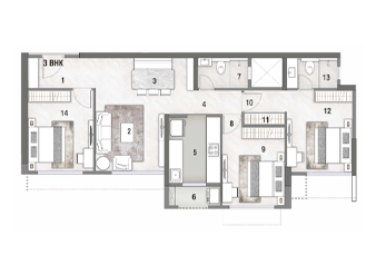 3 BHK Rustomjee Stella