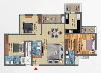 3 BHK TVS Emerald Auralis