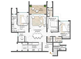 3.5 BHK Shapoorji Minerva